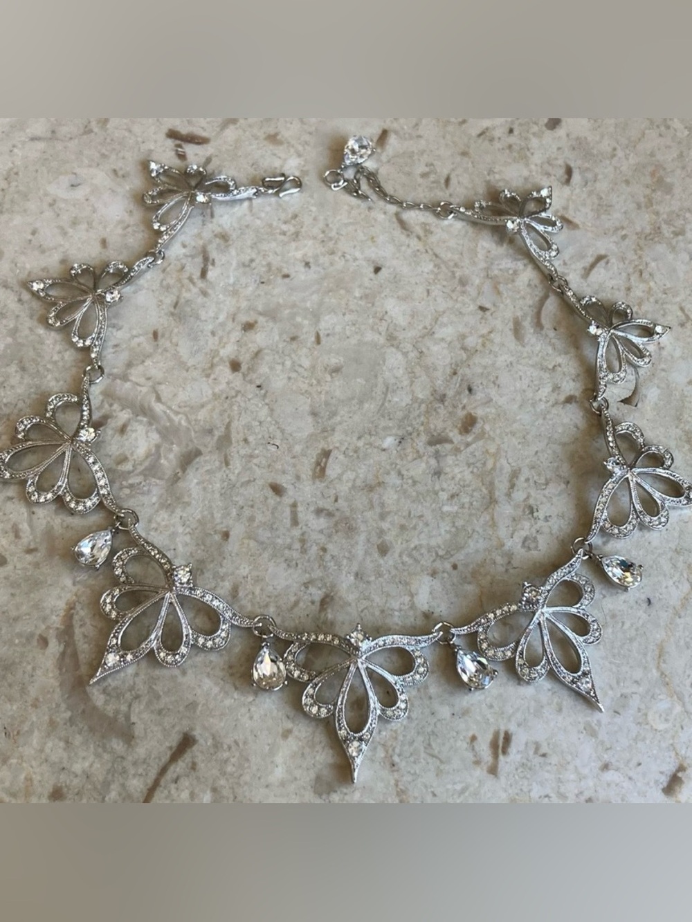 ALFRED DURANTE Vintage Estate FM 1987 Crystal Collar Statement Necklace - Picture 2 of 11